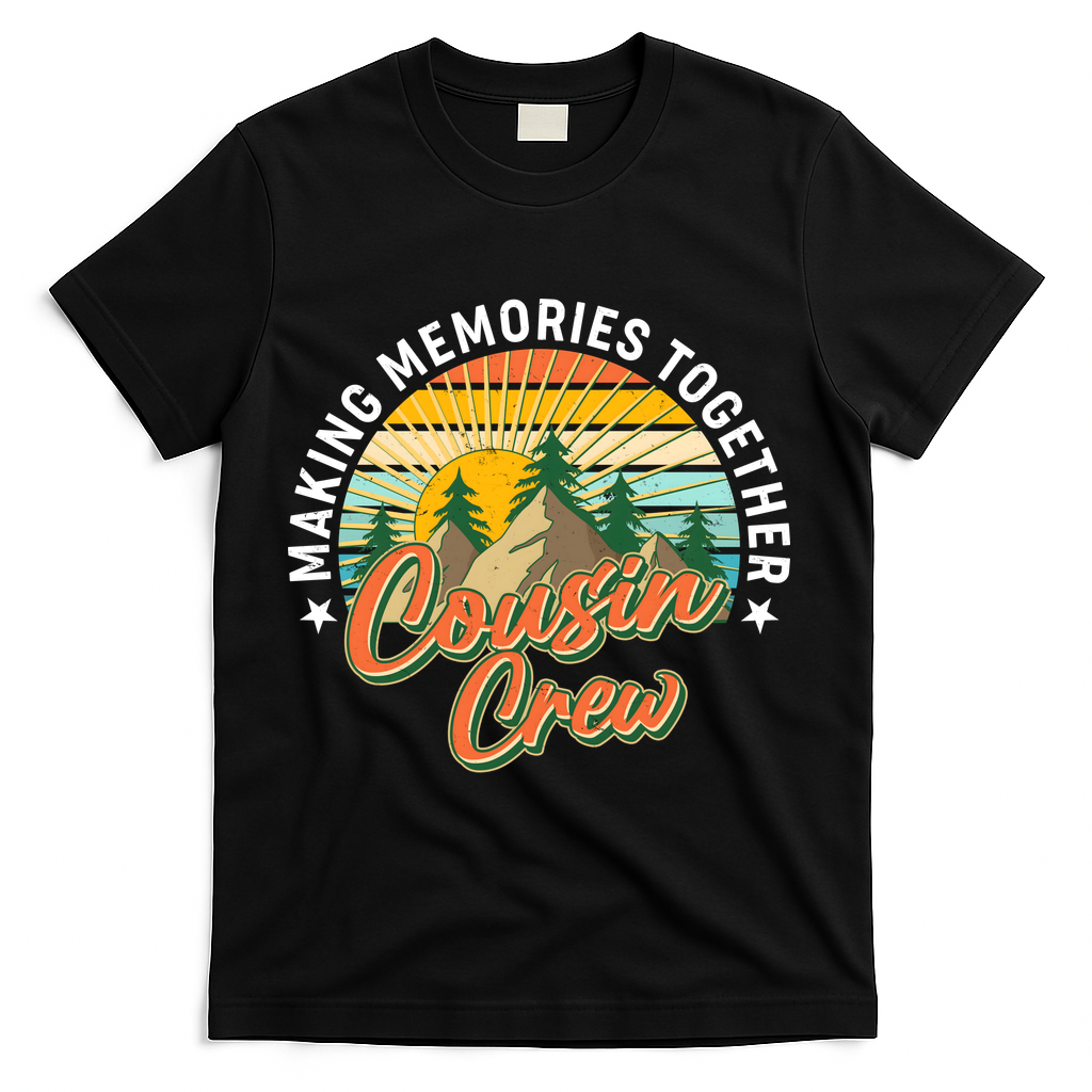 Making Memories Together Cousin Crew T-Shirt - Black