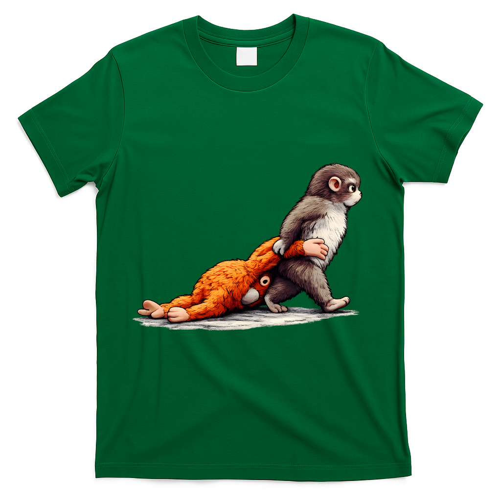 Monkey Punch Baby Little Punch Big Love T-Shirt - Green