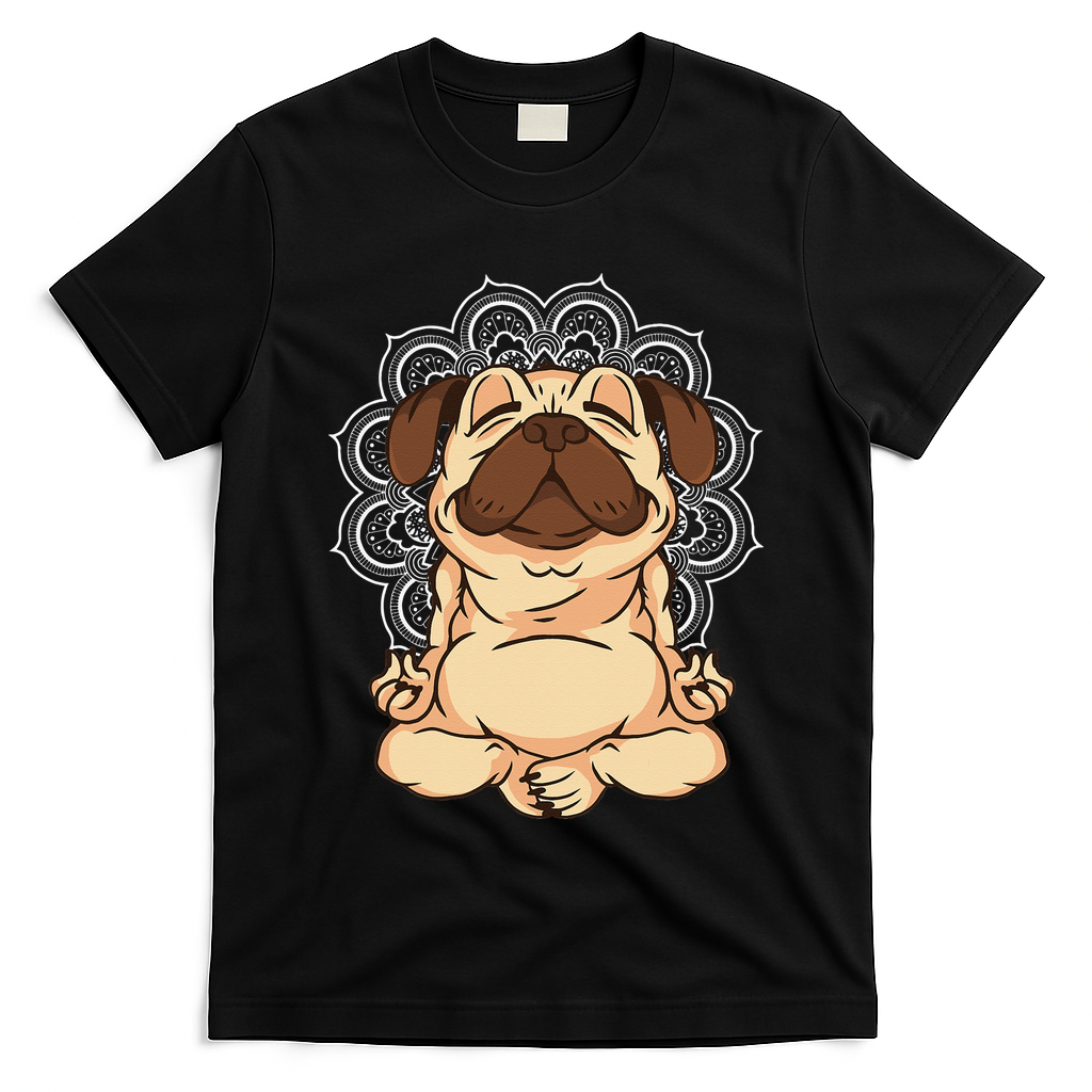 Meditation Pug Dog Buddha Zen Yoga Lover Funny Buddhist T-Shirt