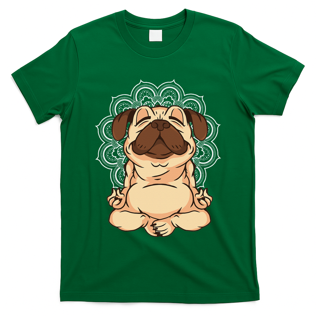 Meditation Pug Dog Buddha Zen Yoga Lover Funny Buddhist T-Shirt