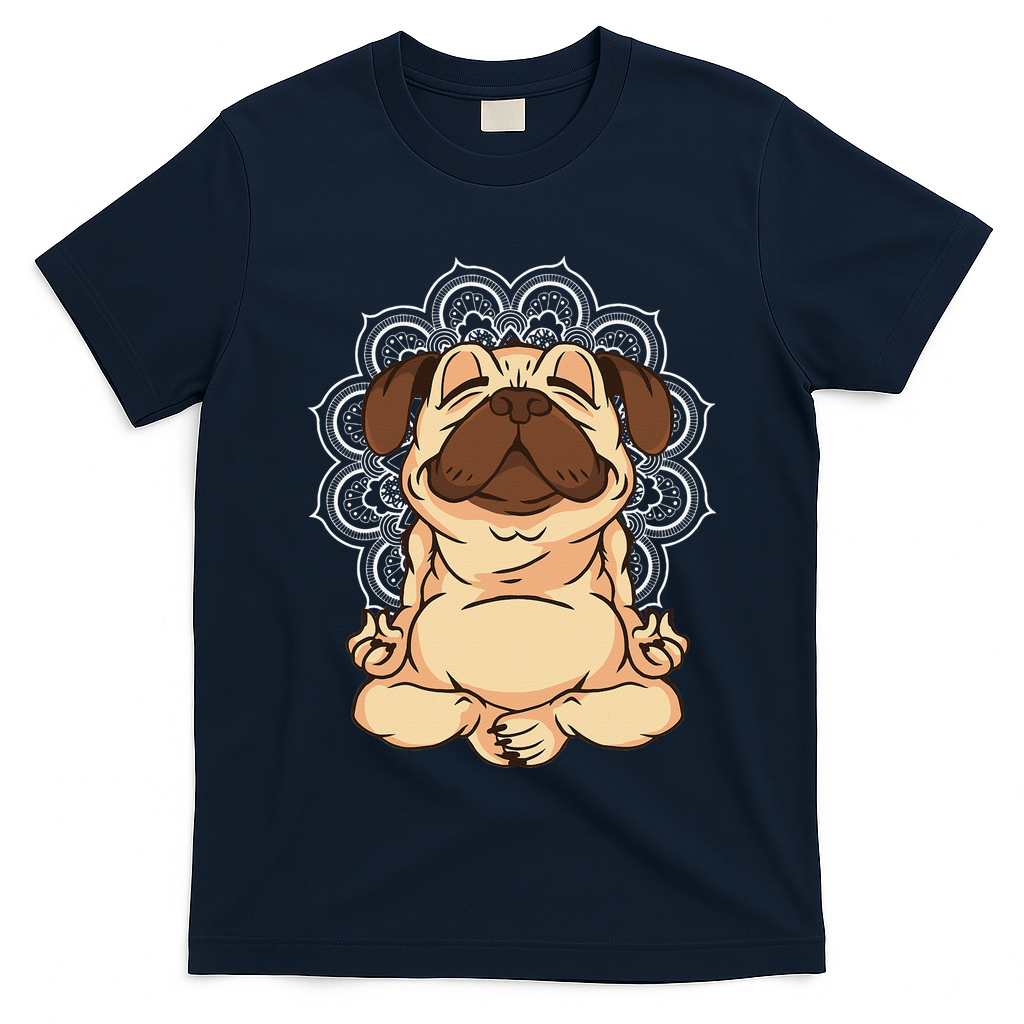 Meditation Pug Dog Buddha Zen Yoga Lover Funny Buddhist T-Shirt
