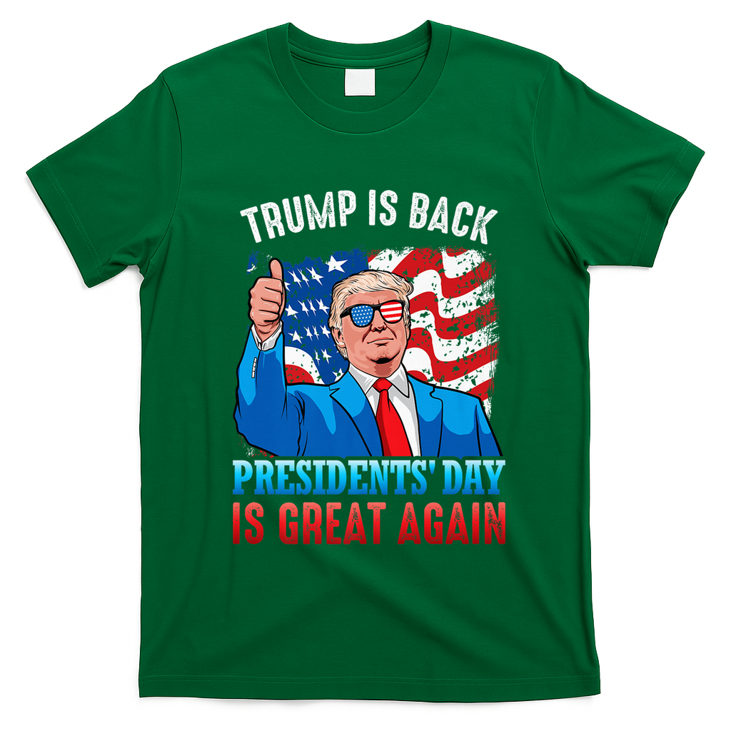 Make PresidentS Day Great Again President Trump Usa America T-Shirt - Irish Green