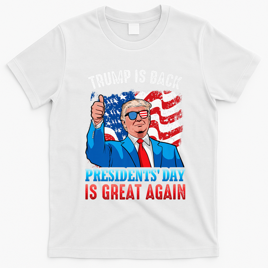 Make PresidentS Day Great Again President Trump Usa America T-Shirt - White