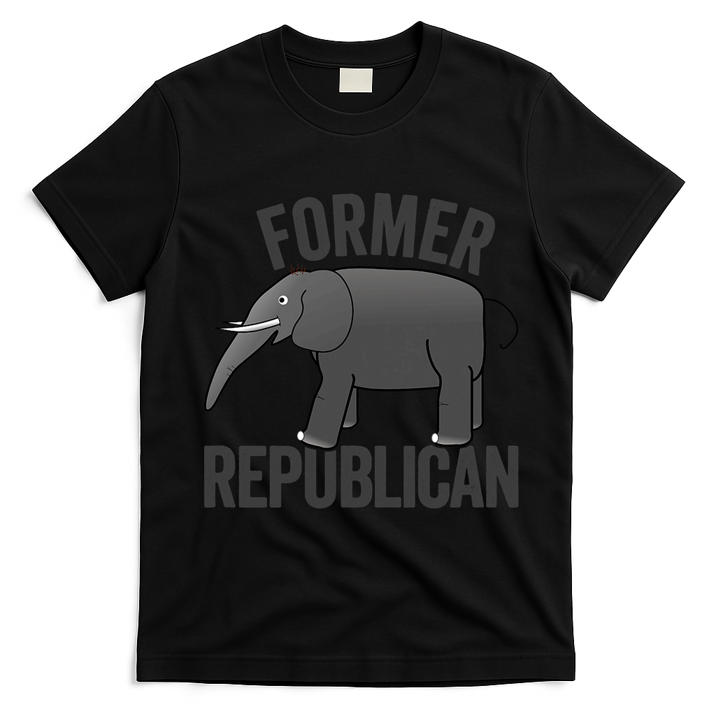 Mer Republican Elephant Anti Trump Never Trumper Meme T-Shirt - Black