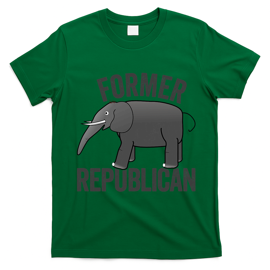 Mer Republican Elephant Anti Trump Never Trumper Meme T-Shirt - Irish Green