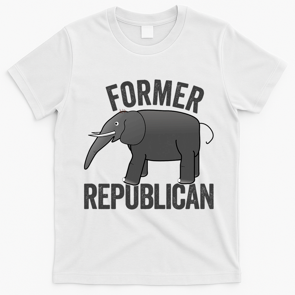 Mer Republican Elephant Anti Trump Never Trumper Meme T-Shirt - White