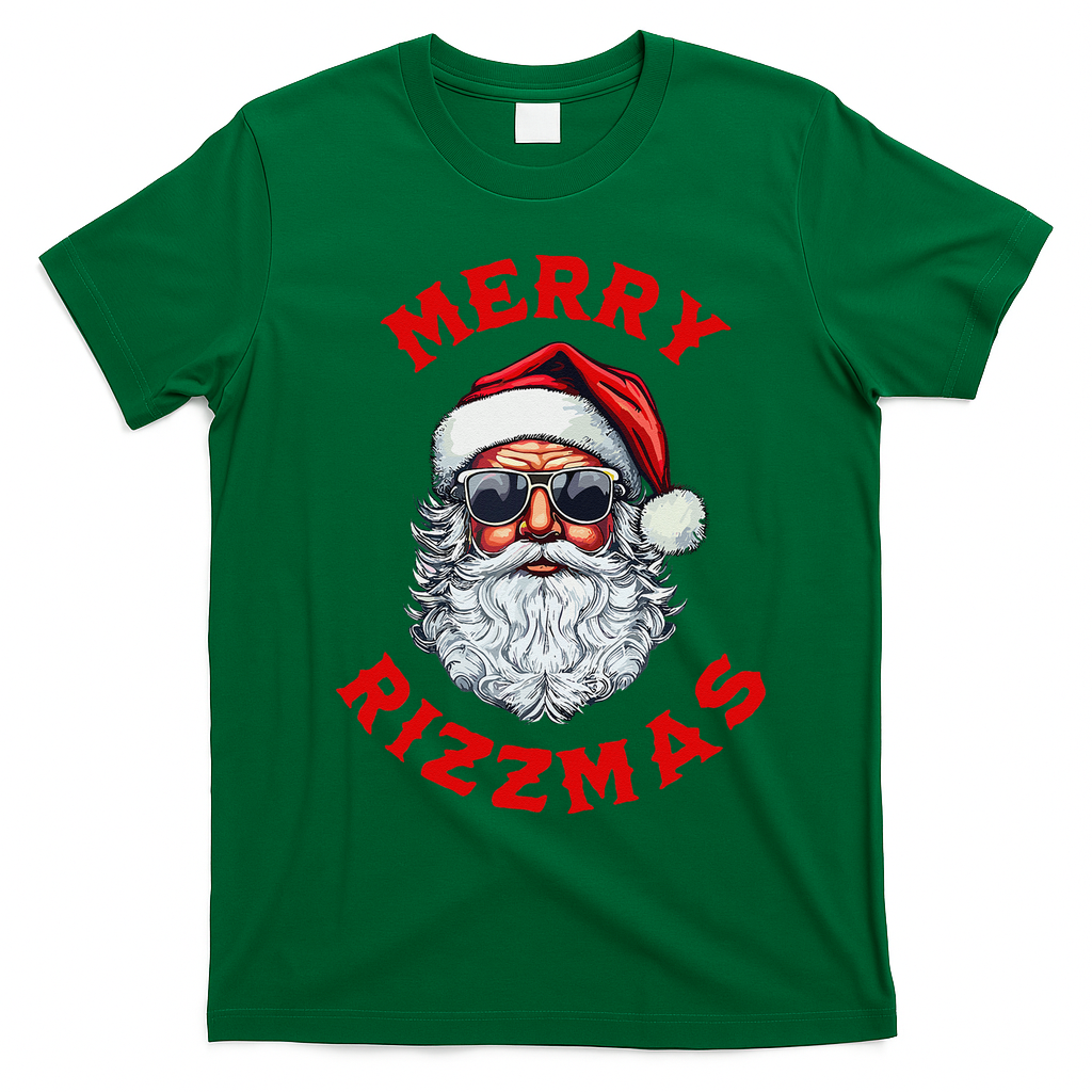 Merry Rizzmas Sigmas Gen Alpha Middle School Christmas T-Shirt - Irish Green