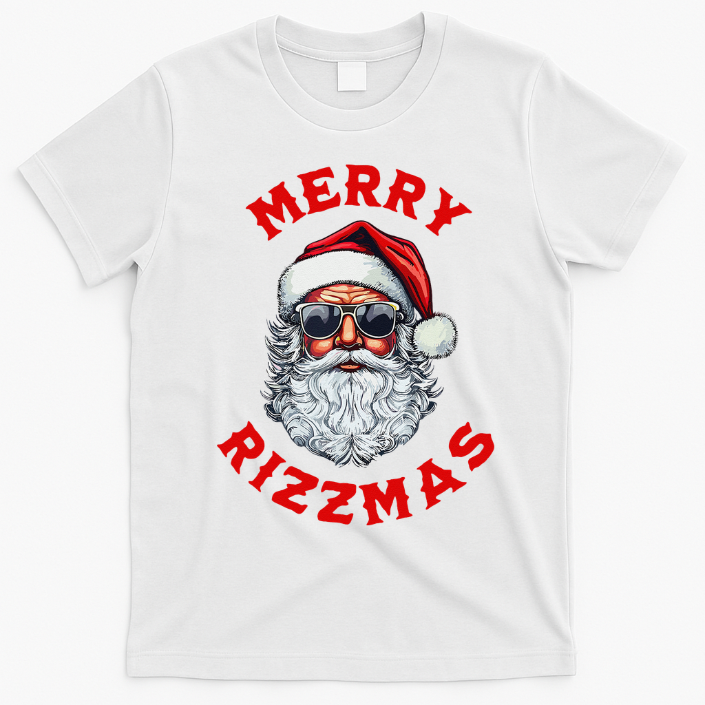 Merry Rizzmas Sigmas Gen Alpha Middle School Christmas T-Shirt - White
