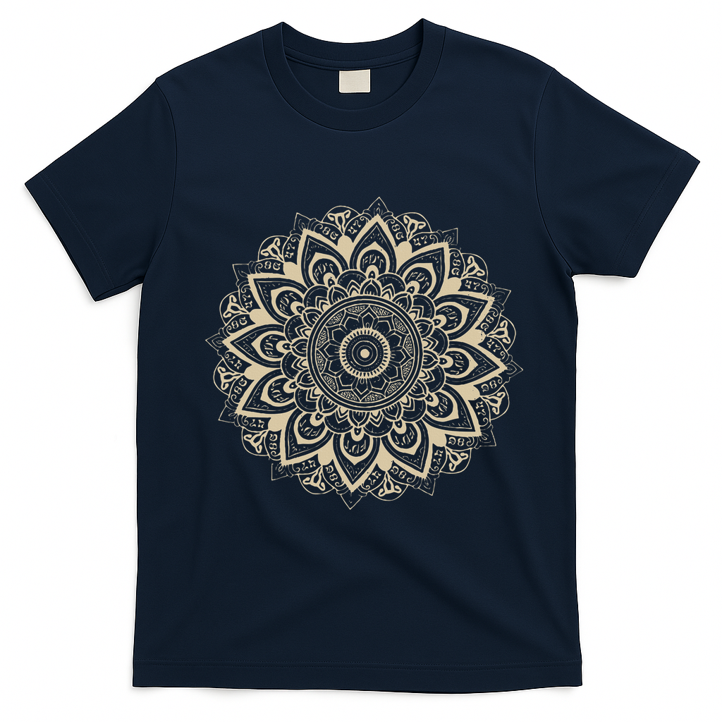 Mandala Style 86 47 Subtle Anti Trump Resist 8647  T-Shirt - Navy Blue