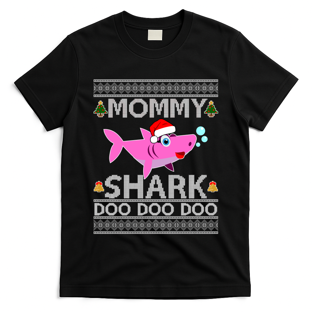 Mommy Shark Doo Doo Cute Ugly Christmas T-Shirt