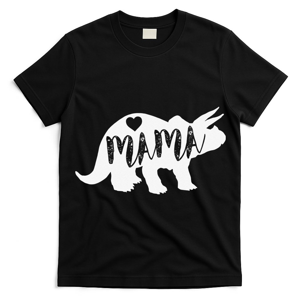 Mama Triceratops Dinosaur Funny Gift For Mother Day T-Shirt