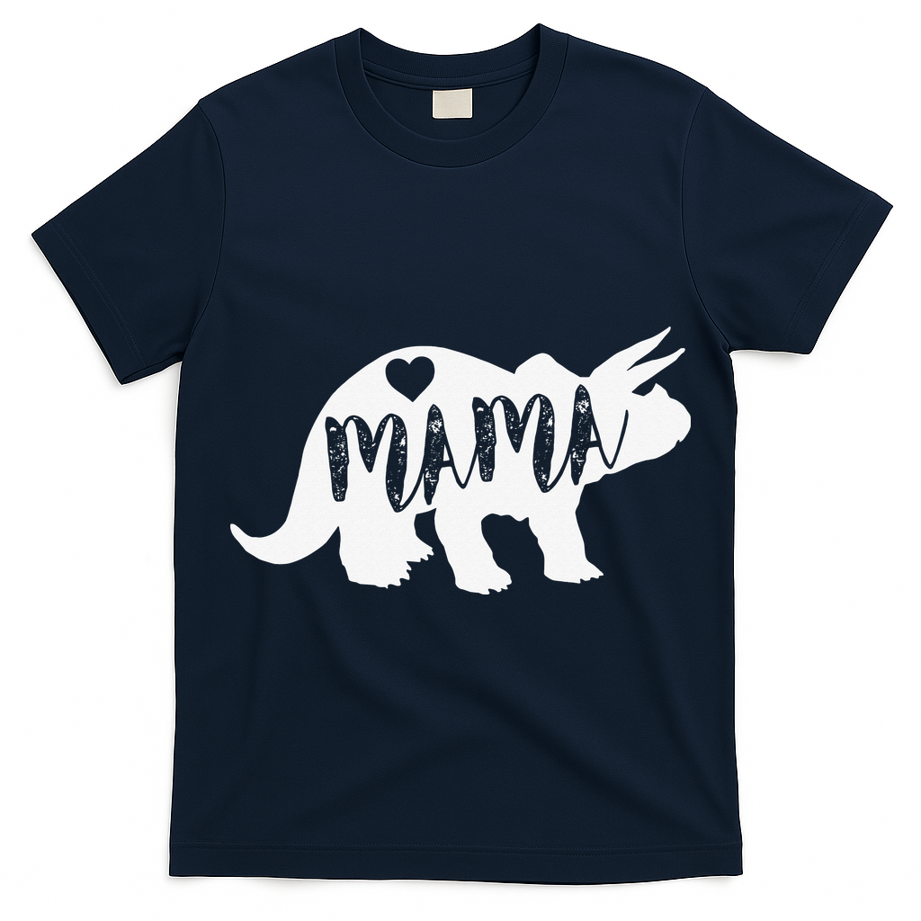 Mama Triceratops Dinosaur Funny Gift For Mother Day T-Shirt