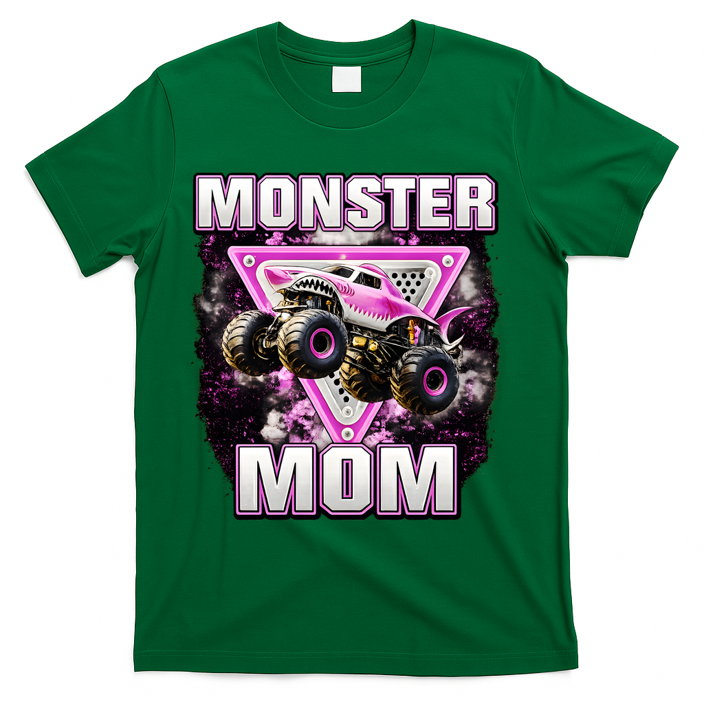 Monster Truck Mom T-Shirt - Green