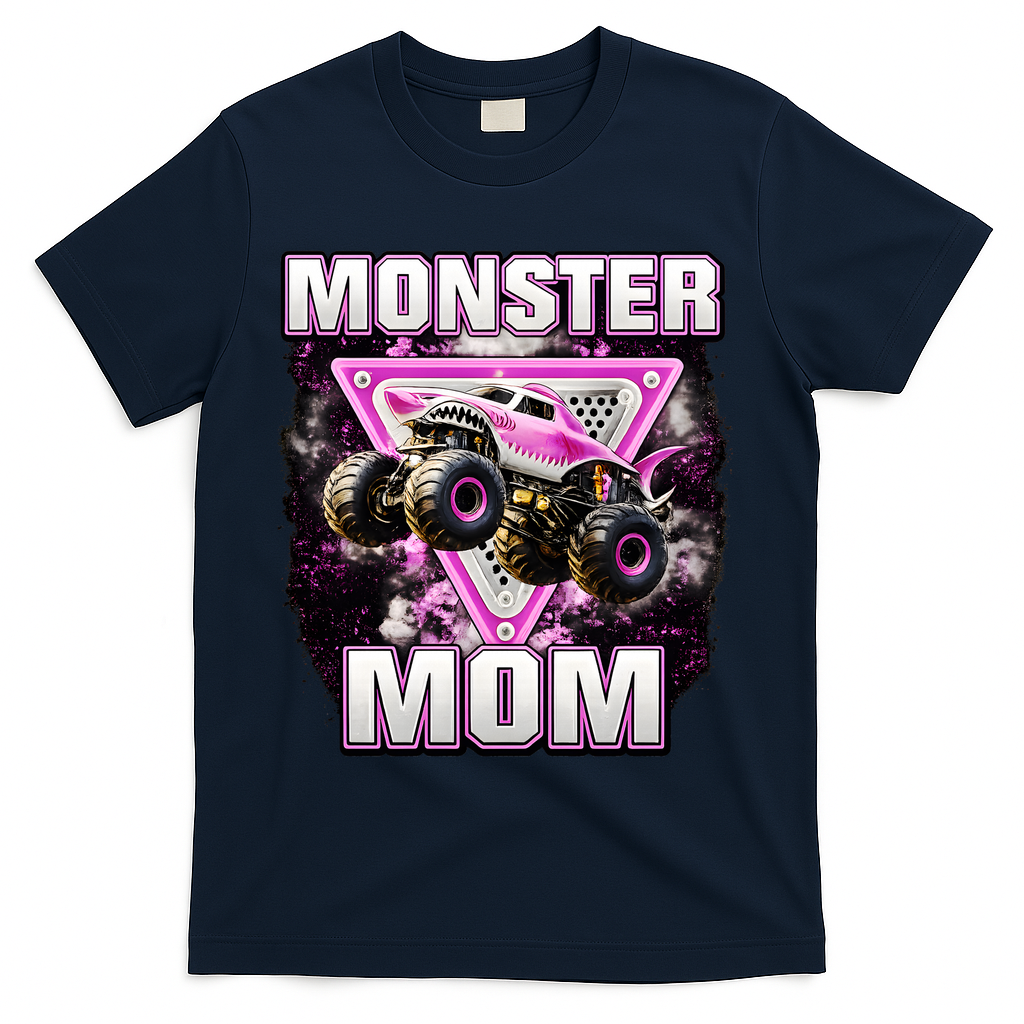 Monster Truck Mom T-Shirt - Navy