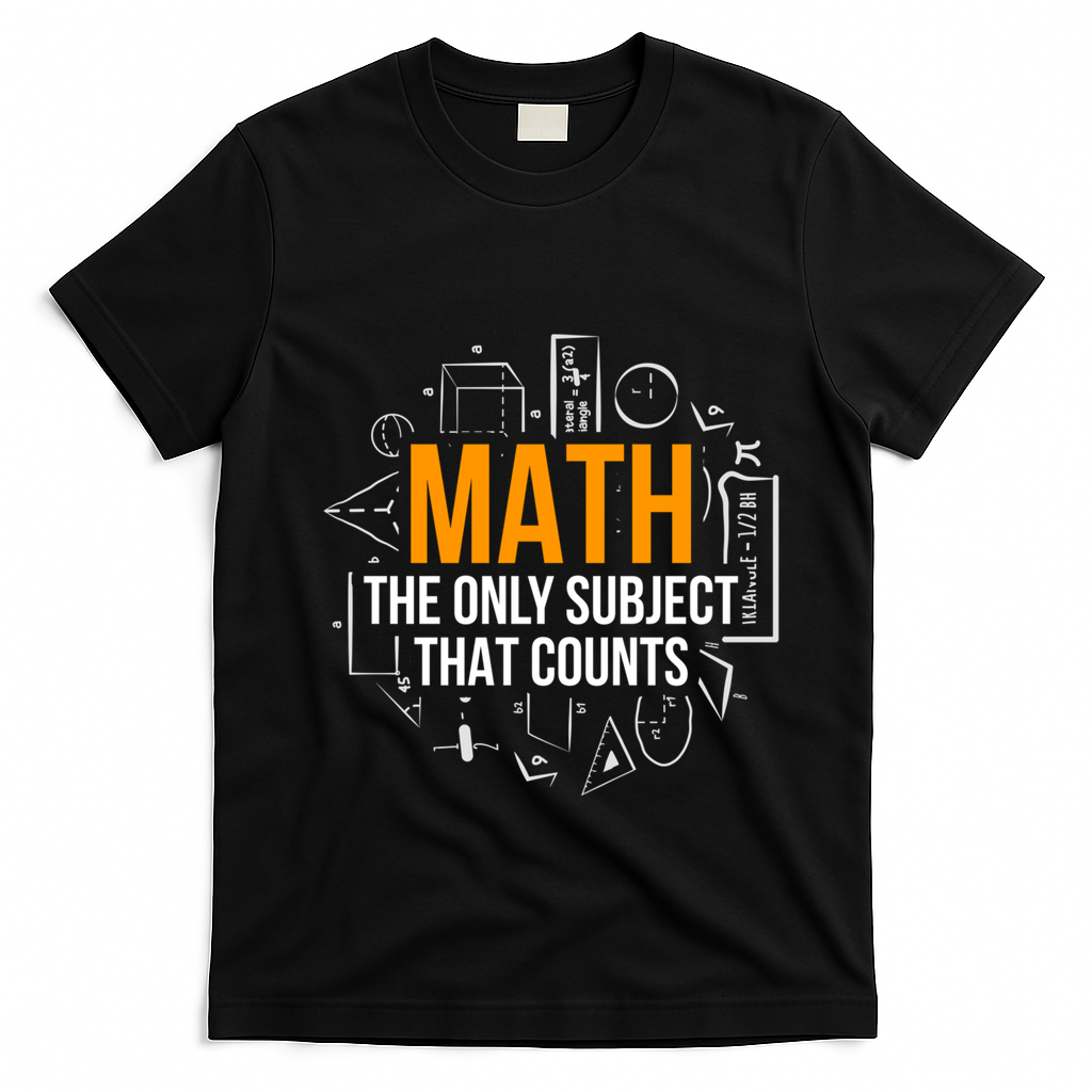 Math The Only Subject That Counts Math Teacher Science Math Meaningful Gift T-Shirt - Black
