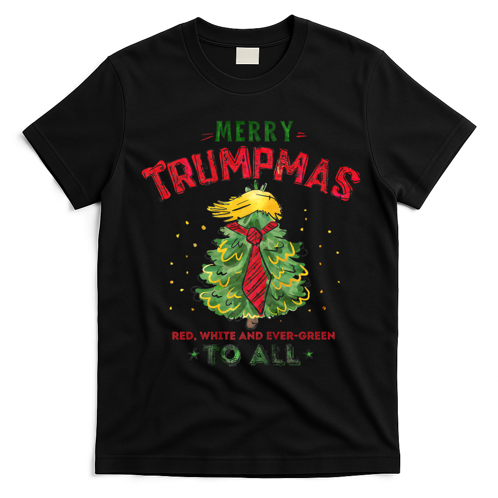 Merry Trumpmas Santa Trump Christmas T-Shirt - Black