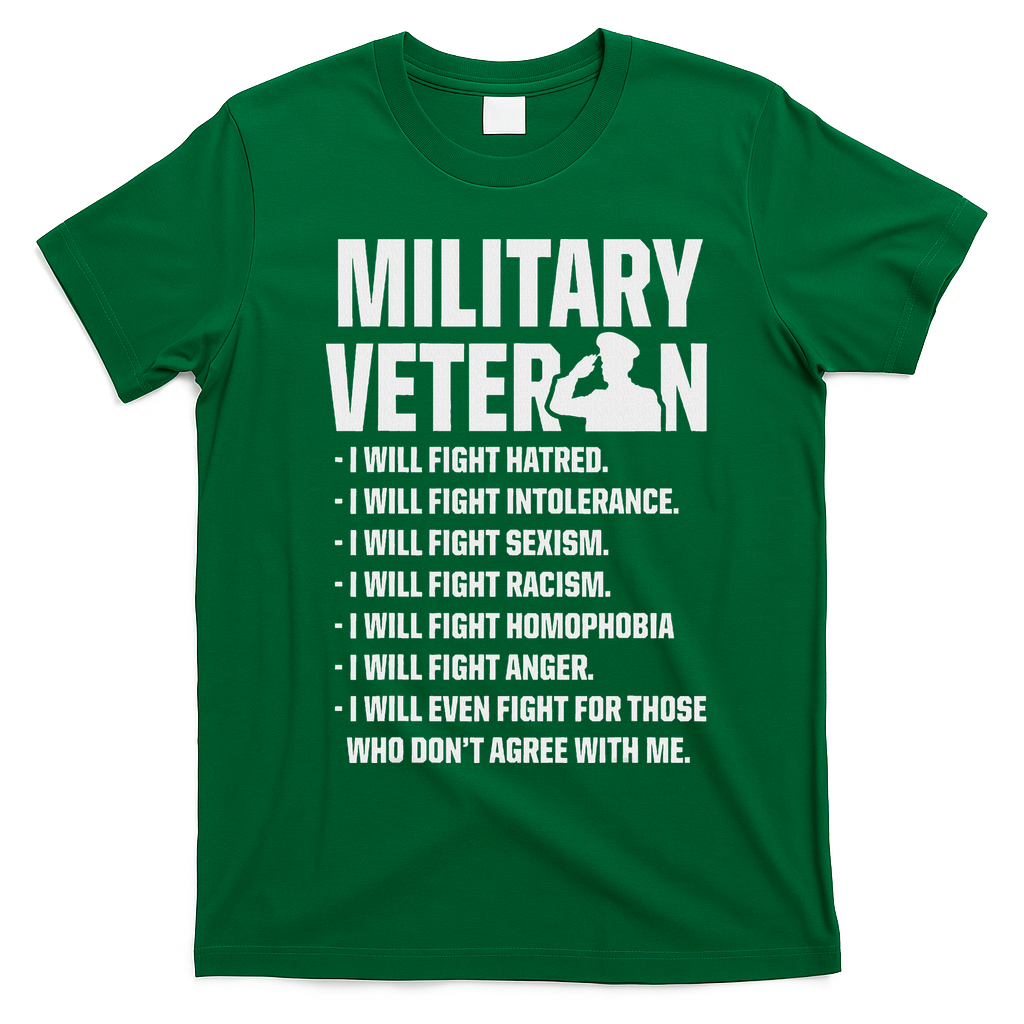 Military Veterans Against Trump 2020 Fight Usa Election T-Shirt - Irish Green