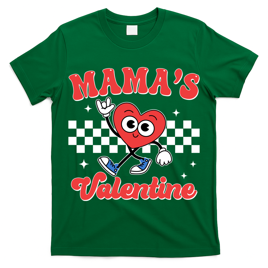 Mamas Valentine Cute Heart Retro Gift T-Shirt