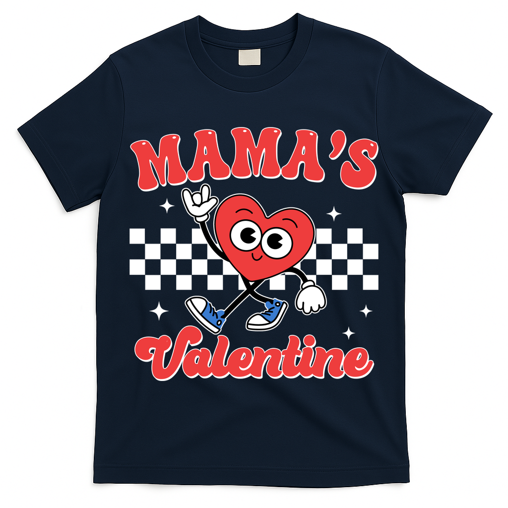 Mamas Valentine Cute Heart Retro Gift T-Shirt