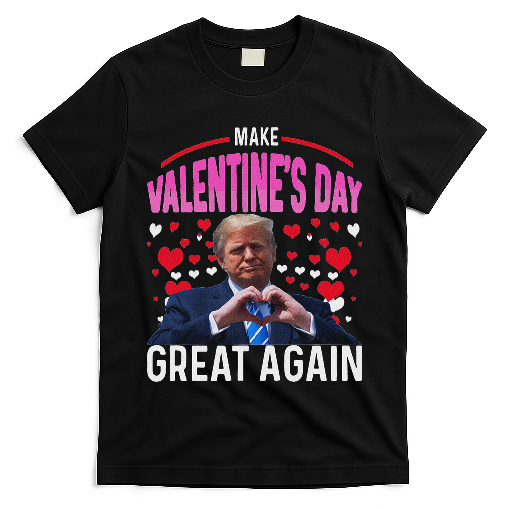 Make Valentine Day Great Again Funny Trump Lovers 2025 T-Shirt