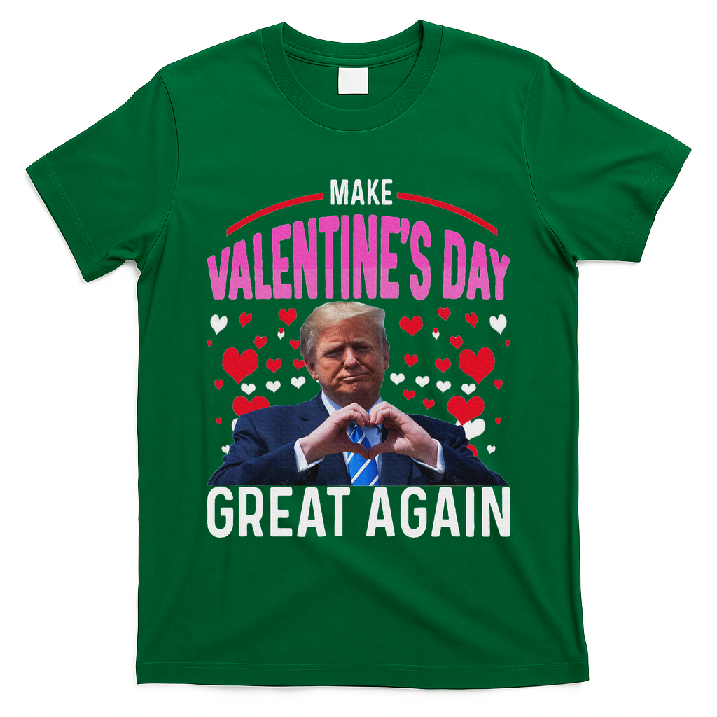 Make Valentine Day Great Again Funny Trump Lovers 2025 T-Shirt