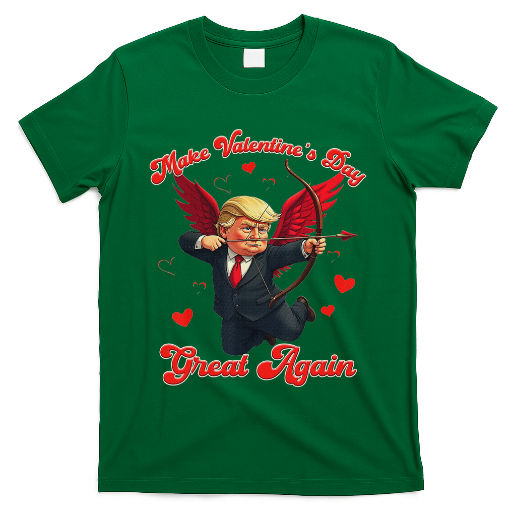 Make Valentine Day Great Again Funny Trump Lovers 2025 T-Shirt