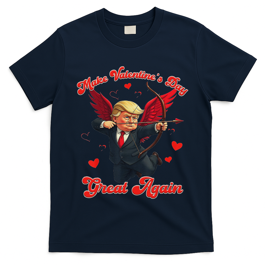 Make Valentine Day Great Again Funny Trump Lovers 2025 T-Shirt