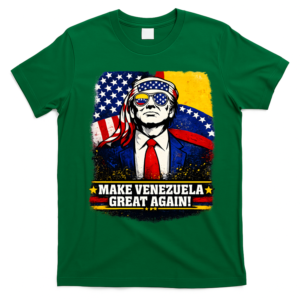 Make Venezuela Great Again Donald Trump T-Shirt - Irish Green