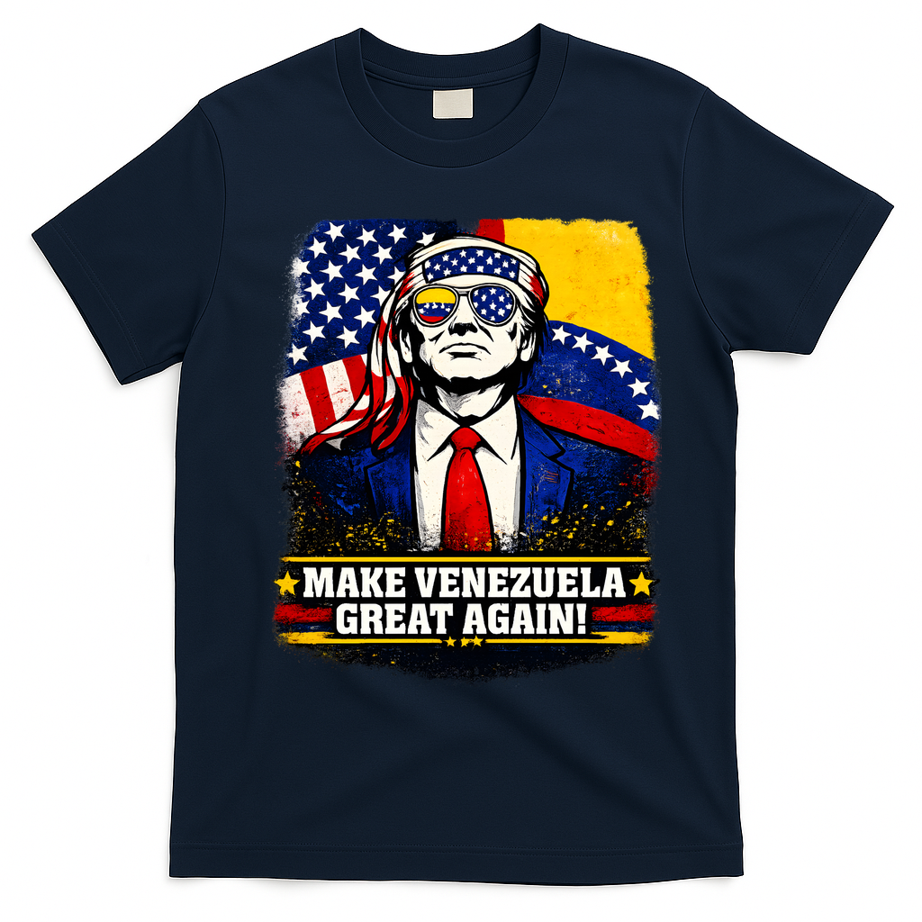 Make Venezuela Great Again Donald Trump T-Shirt - Navy Blue