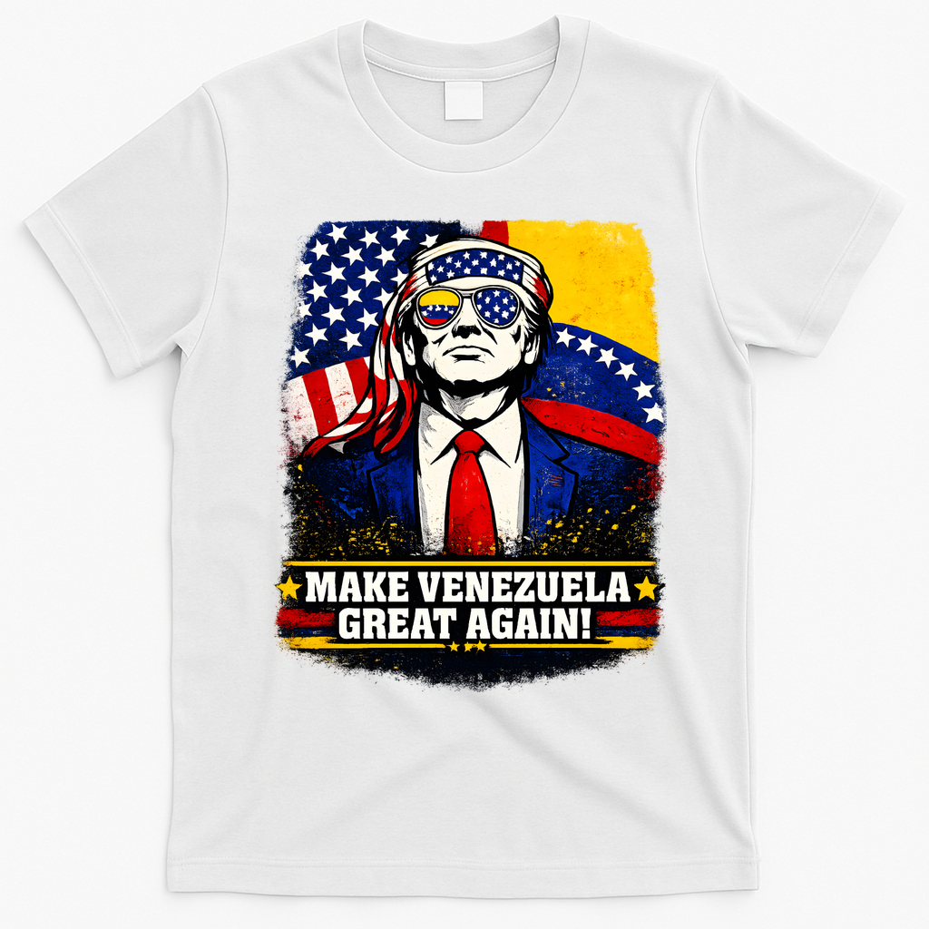 Make Venezuela Great Again Donald Trump T-Shirt - White
