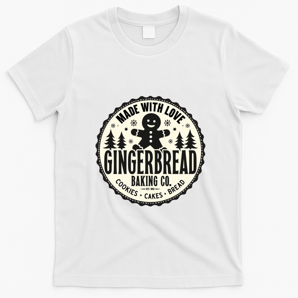 Made With Love Gingerbread Baking Co T-Shirt - White