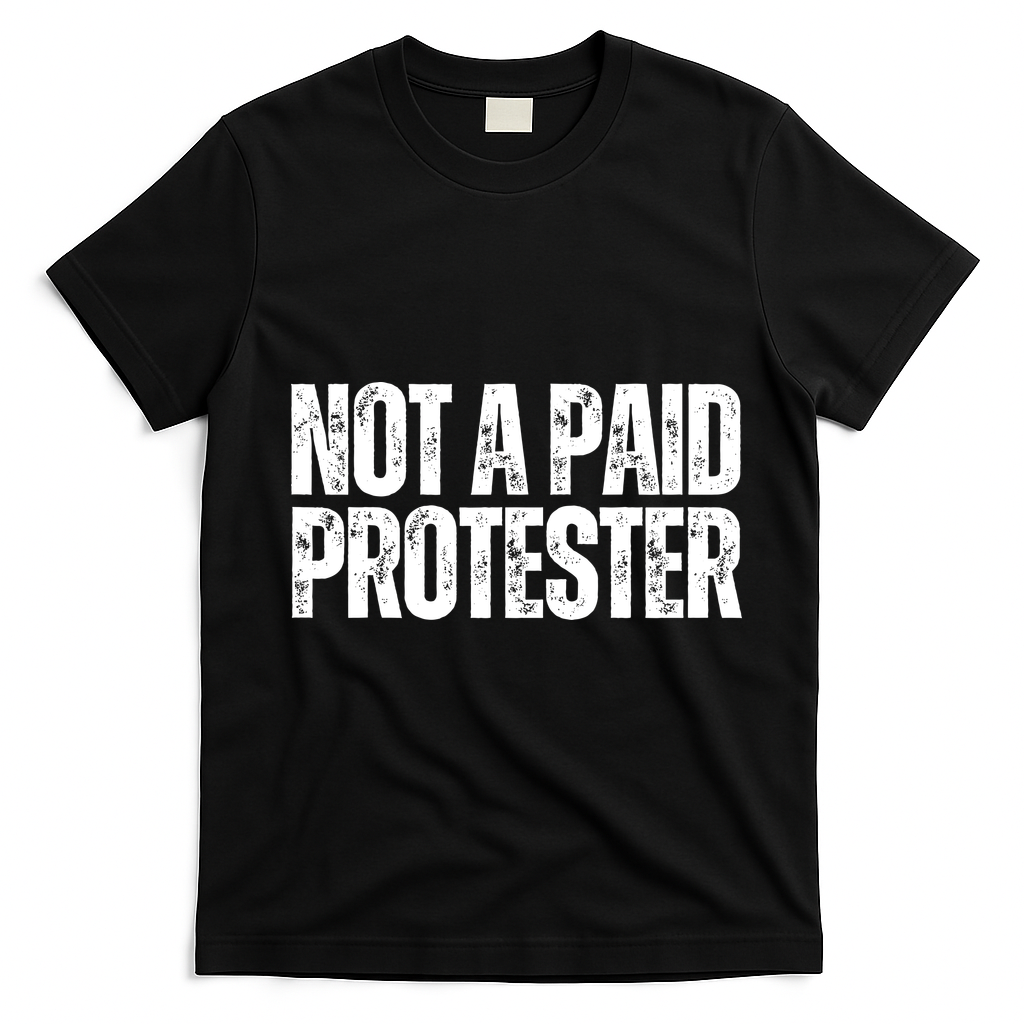 Not A Paid Protester T-Shirt - Black