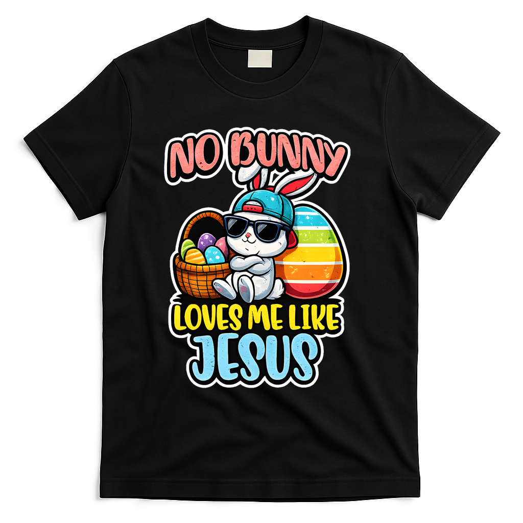 No Bunny Loves Me Like Jesus T-Shirt - Black