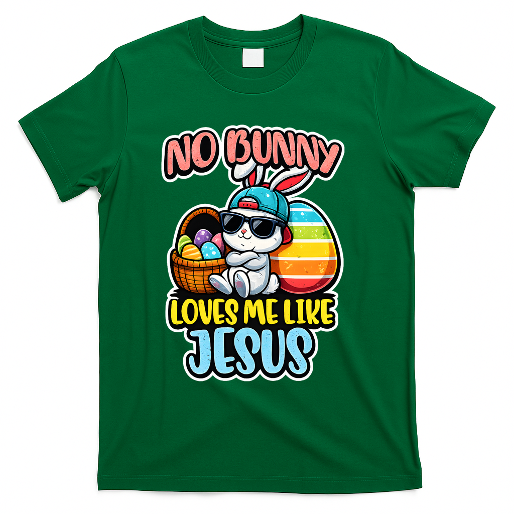No Bunny Loves Me Like Jesus T-Shirt - Green