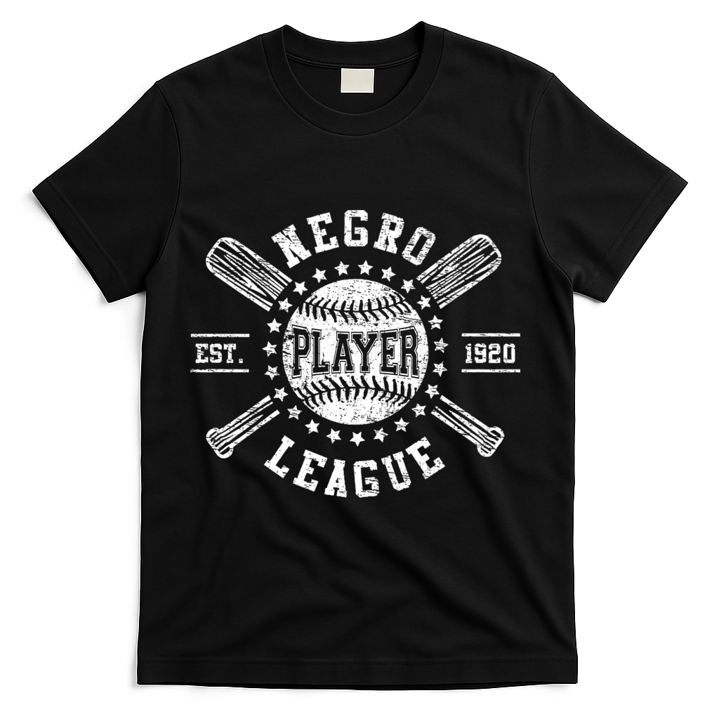 Negro Baseball Player 1920 League T-Shirt - Black
