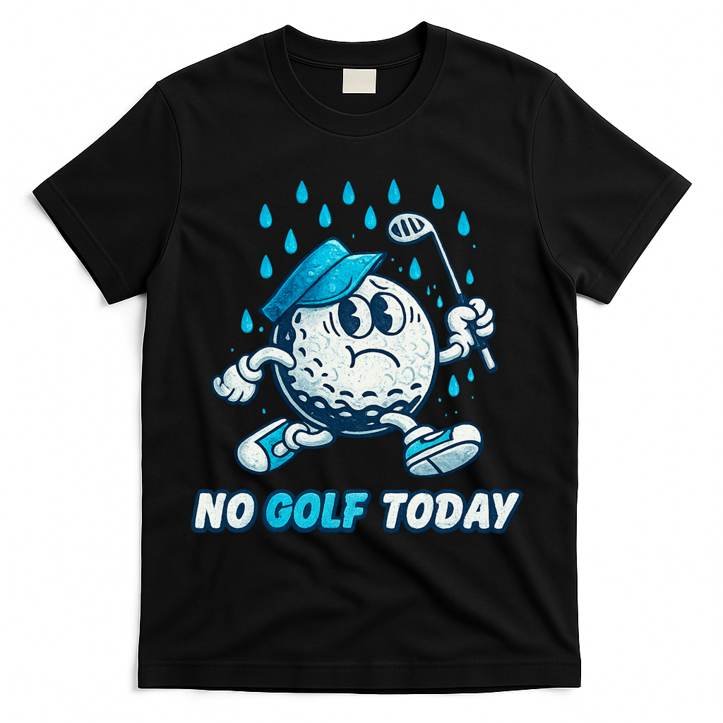 No Golf Today T-Shirt - Black