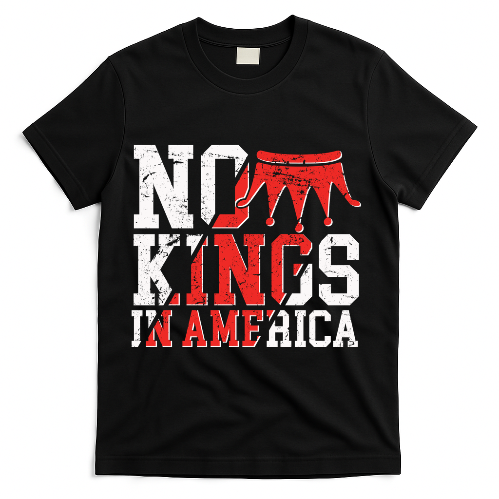 No Kings In America T-Shirt - Black