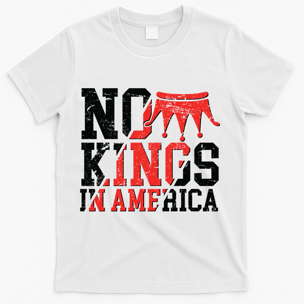 No Kings In America T-Shirt - White