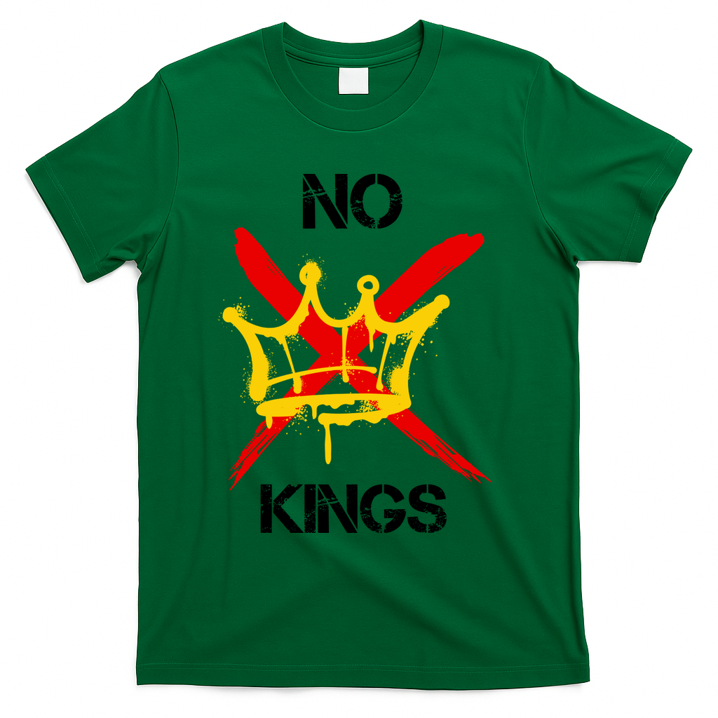 No King Protest Anti Trump T-Shirt - Green
