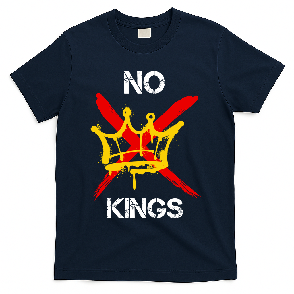 No King Protest Anti Trump T-Shirt - Navy