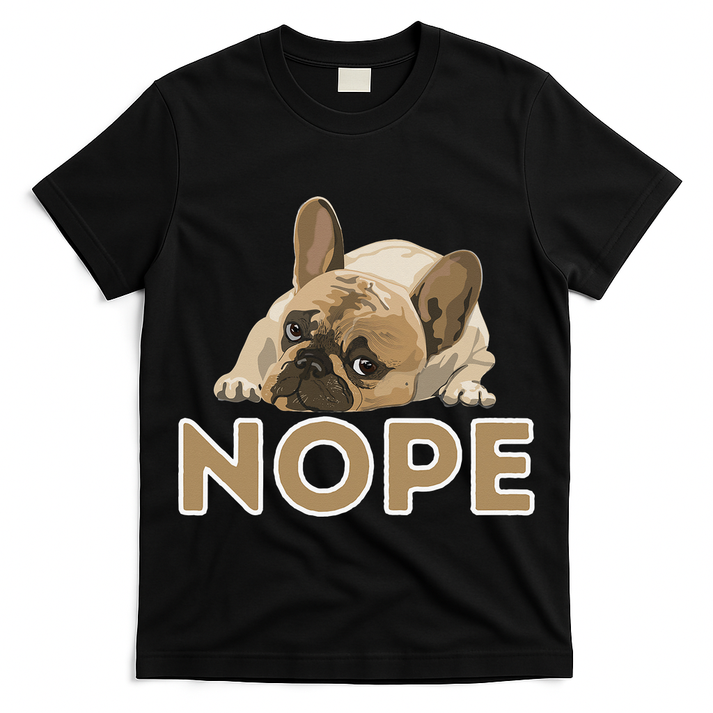 Nope Lazy Frenchie Funny French Bulldog Dog Lover T-Shirt