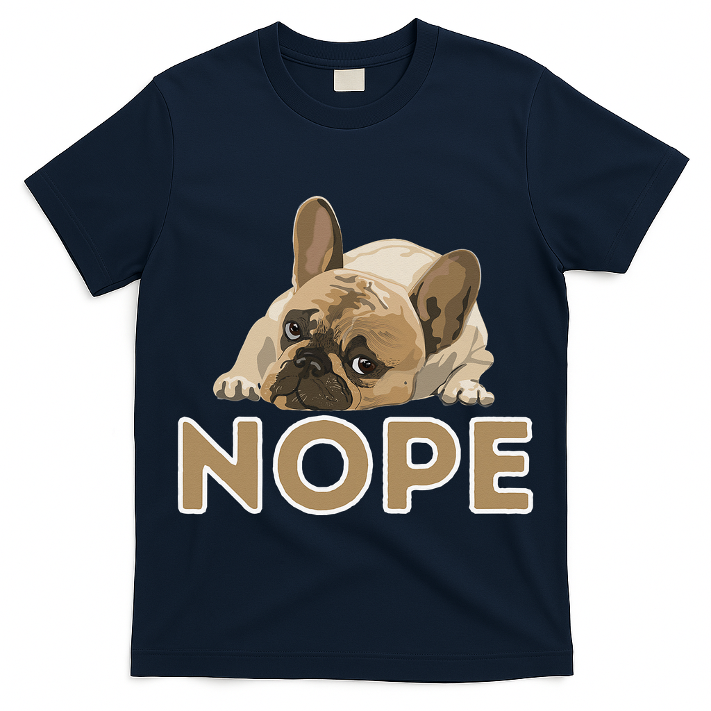 Nope Lazy Frenchie Funny French Bulldog Dog Lover T-Shirt