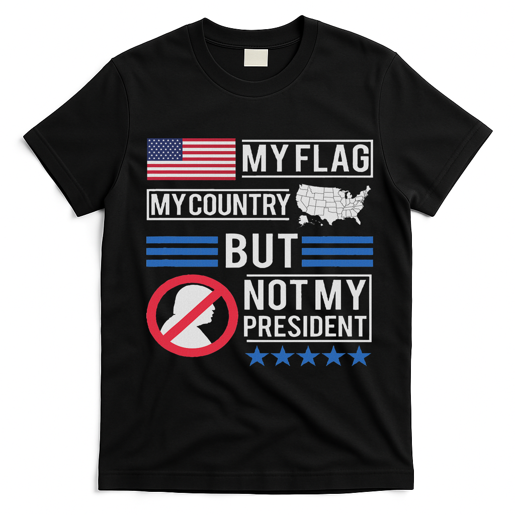 Not My President Impeach Trump Anti Trump Impeach 45 T-Shirt - Black