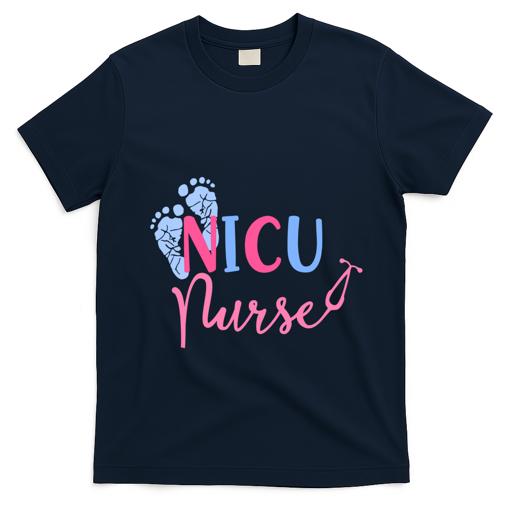 Nicu Nurse Gift Nursing Student Registered Nurse Rn Ladies Gift T-Shirt - Navy Blue