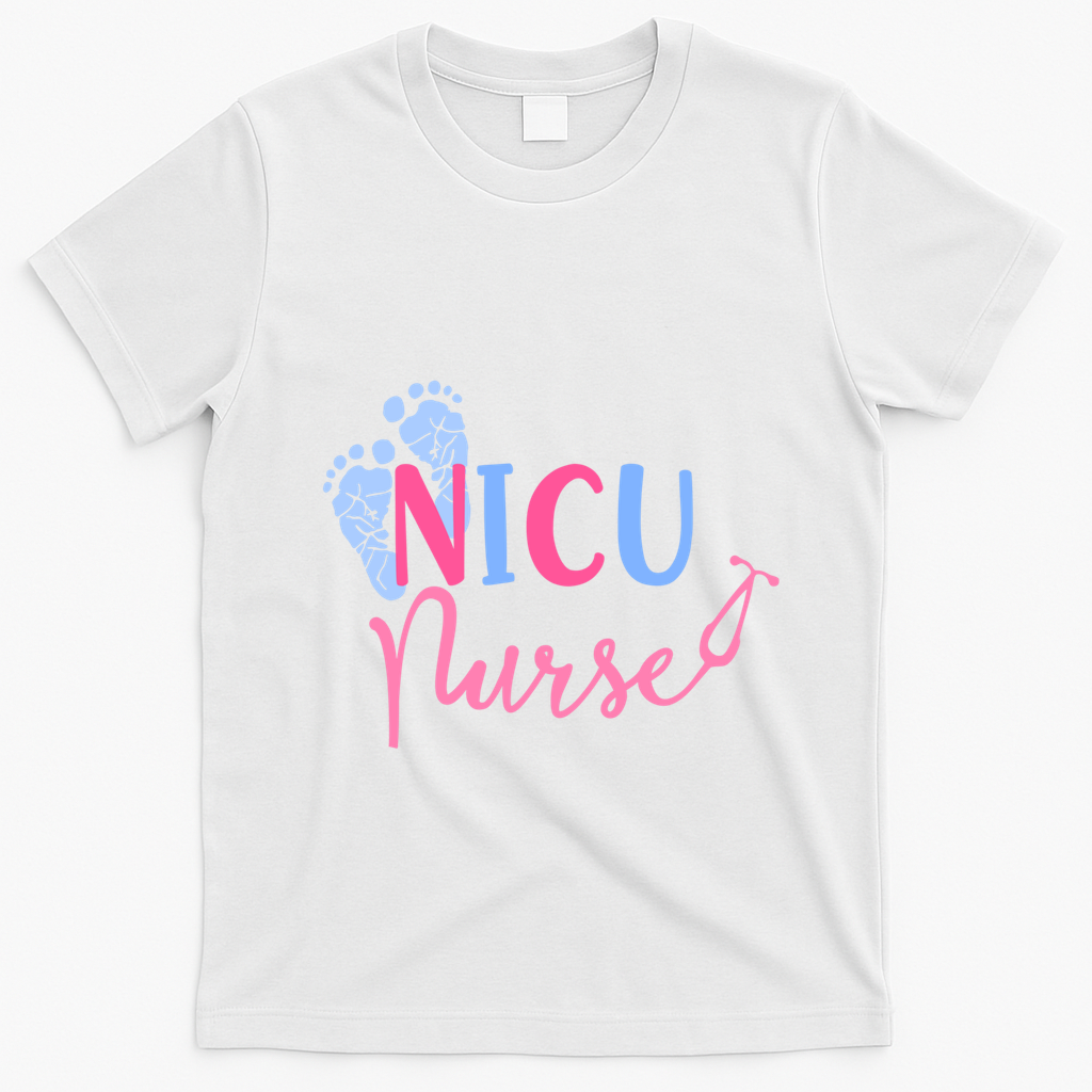 Nicu Nurse Gift Nursing Student Registered Nurse Rn Ladies Gift T-Shirt - White
