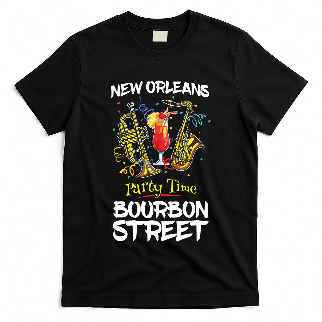 New Orleans Louisiana Bourbon Street Jazz Party Souvenir T-Shirt