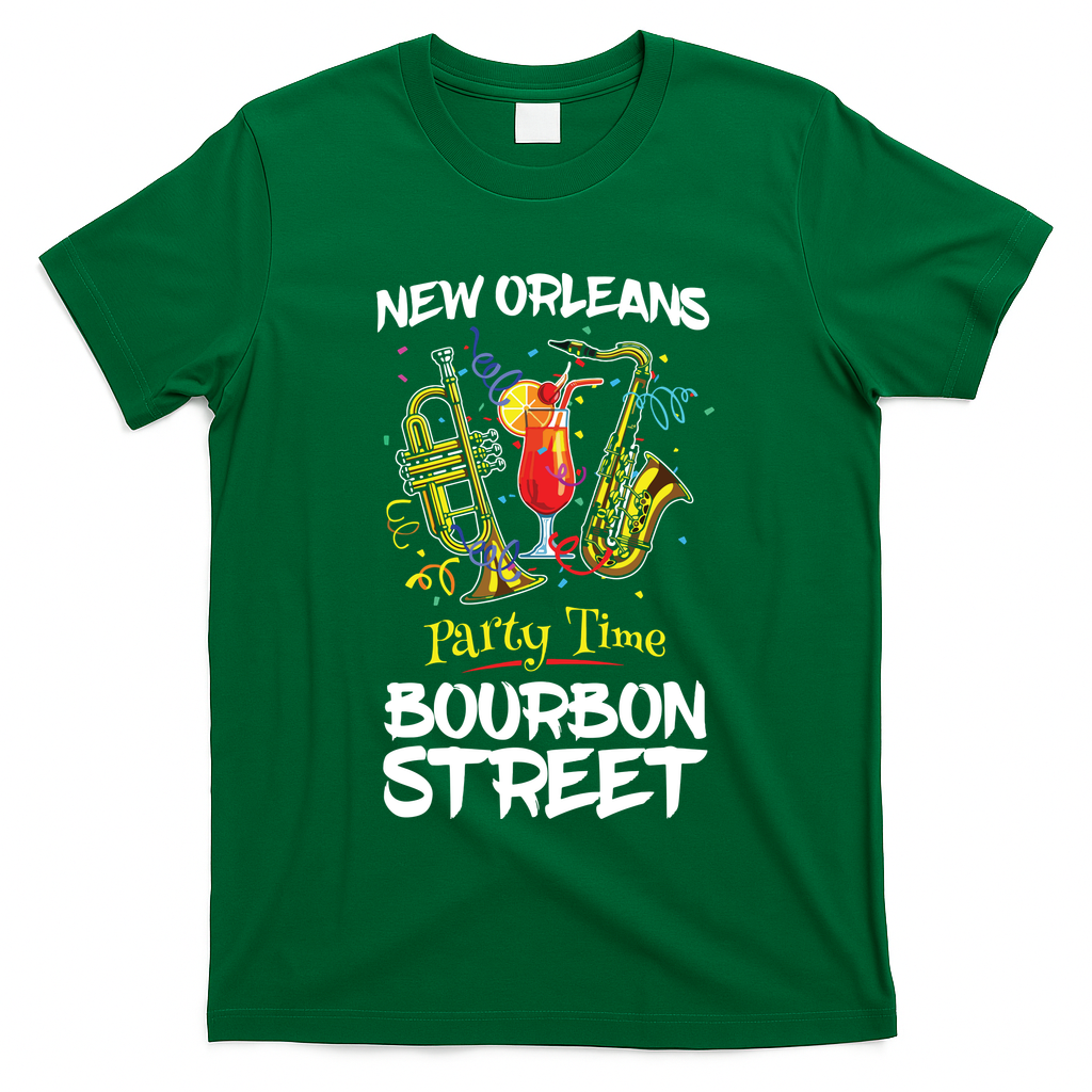 New Orleans Louisiana Bourbon Street Jazz Party Souvenir T-Shirt