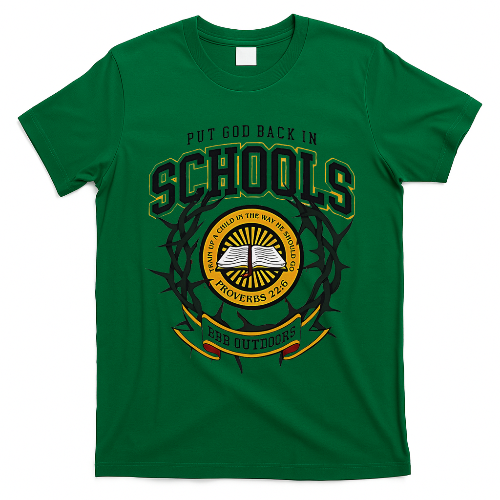 Nice Put God Back In Schools Bbb Outdoors T-Shirt