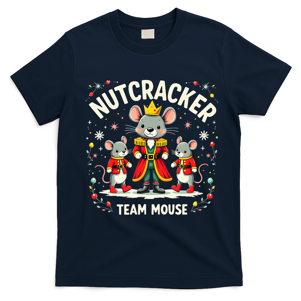 Nutcracker Team Mouse Christmas Ballet Gift Merry Christmas T-Shirt - Navy Blue