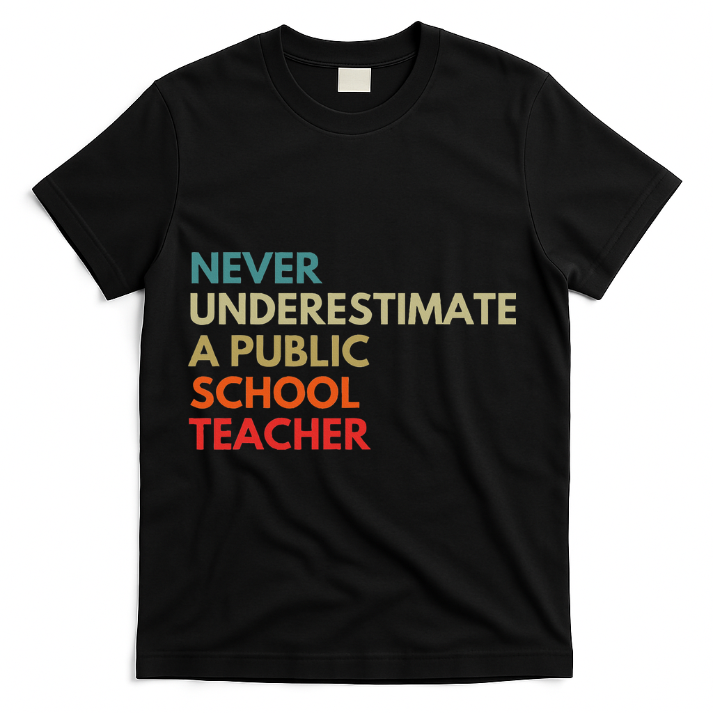 Never Underestimate A Public School Teacher Walz Waltz T-Shirt - Black